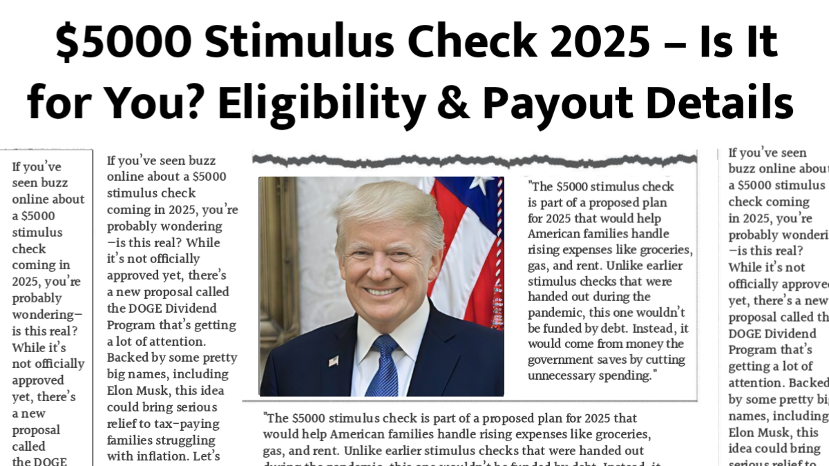 $5000 Stimulus Check 2025